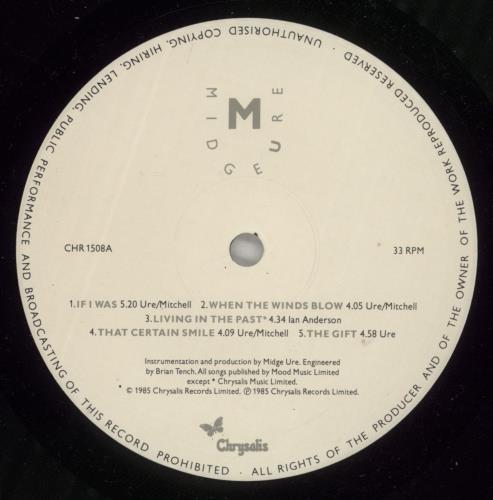 Midge Ure The Gift + Inner + Sticker vinyl LP album (LP record) UK URELPTH825308