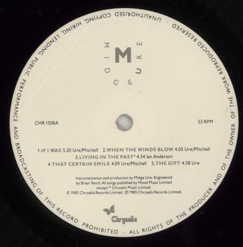 Midge Ure The Gift + Inner vinyl LP album (LP record) UK URELPTH708053