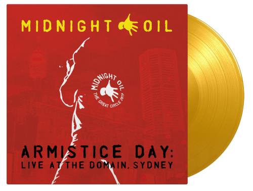 Midnight Oil Armistice Day: Live At The Domain, Sydney - Yellow Vinyl 180 Gram 3-LP vinyl record set (Triple LP Album) UK OIL3LAR814491