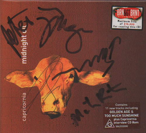 Midnight Oil Capricornia - Auographed CD album (CDLP) Australian OILCDCA635545
