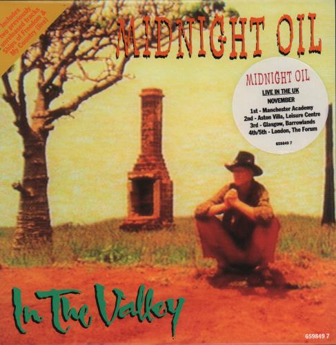 Midnight Oil In The Valley 7" vinyl single (7 inch record / 45) UK OIL07IN105542