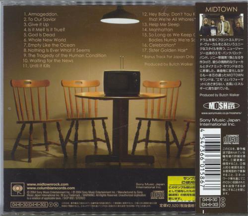 Midtown Forget What You Know CD album (CDLP) Japanese O2FCDFO678028