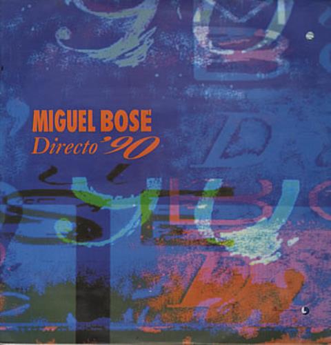 Miguel Bose Directo '90 2-LP vinyl record set (Double LP Album) Colombian MBS2LDI321160