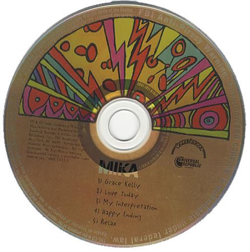 Mika Life In Cartoon Motion - Sampler CD single (CD5 / 5") US MK5C5LI391652