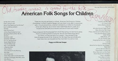 Mike & Peggy Seeger American Folk Songs For Children - Autographed Vinyl Box Set US N5KVXAM762183
