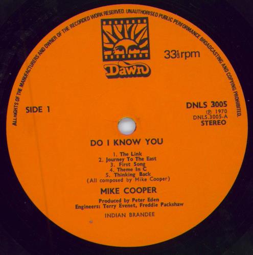 Mike Cooper Do I Know You? - VG vinyl LP album (LP record) UK 7MCLPDO784639