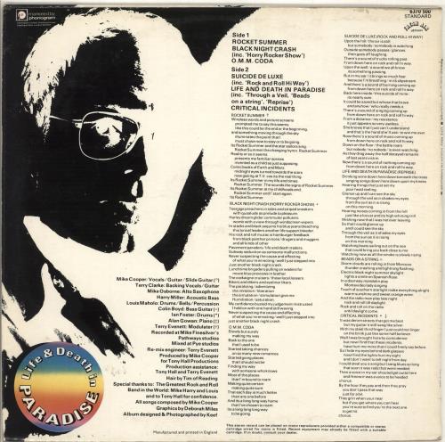 Mike Cooper Life And Death In Paradise vinyl LP album (LP record) UK 7MCLPLI714107
