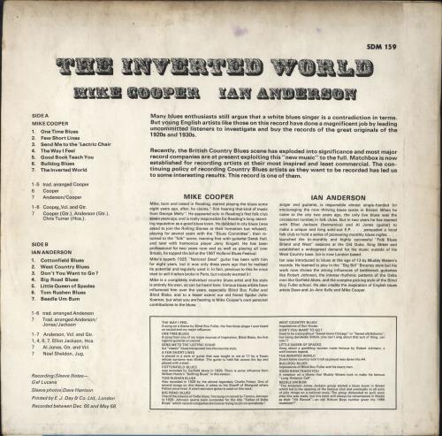 Mike Cooper The Inverted World (The Country Blues Of Mike Cooper Ian Anderson) vinyl LP album (LP record) UK 7MCLPTH793114