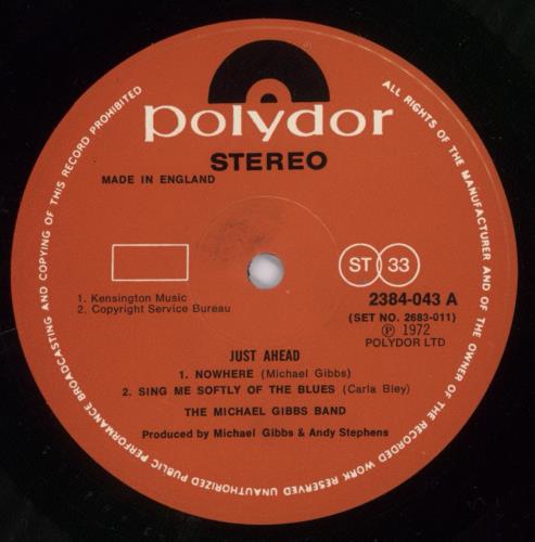 Mike Gibbs Just Ahead 2-LP vinyl record set (Double LP Album) UK GBZ2LJU473862