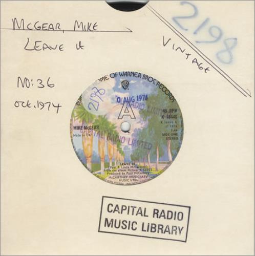 Mike McGear Leave It - 'A' Label Demo 7" vinyl single (7 inch record / 45) UK MKG07LE190973