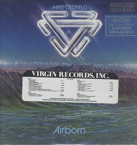 Mike Oldfield Airborn + Timing Strip 2-LP vinyl record set (Double LP Album) US OLD2LAI95040