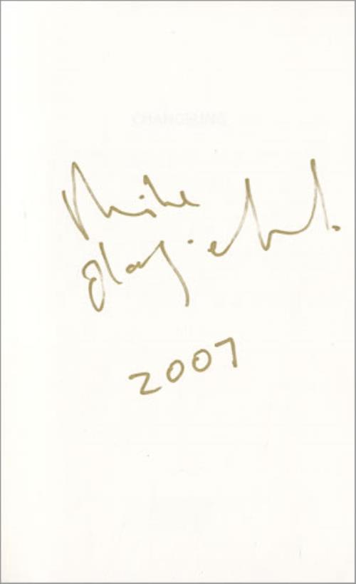 Mike Oldfield Changeling - Autographed book UK OLDBKCH412090