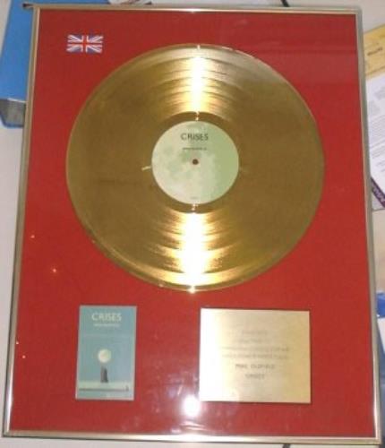 Mike Oldfield Crises award disc UK OLDAWCR148293