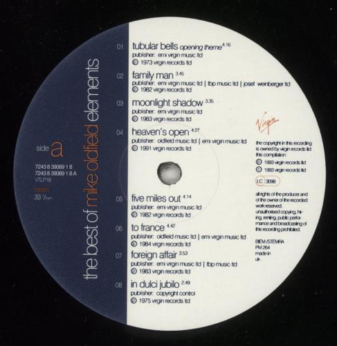 Mike Oldfield Elements - The Best Of Mike Oldfield vinyl LP album (LP record) UK OLDLPEL870398