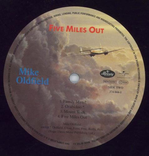 Mike Oldfield Five Miles Out -  180 gram vinyl LP album (LP record) UK OLDLPFI818116