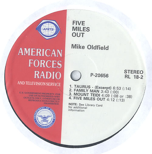 Mike Oldfield Five Miles Out vinyl LP album (LP record) US OLDLPFI551807