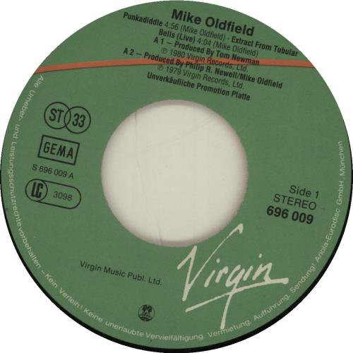 Mike Oldfield In Concert 1980 7" vinyl single (7 inch record / 45) German OLD07IN146068