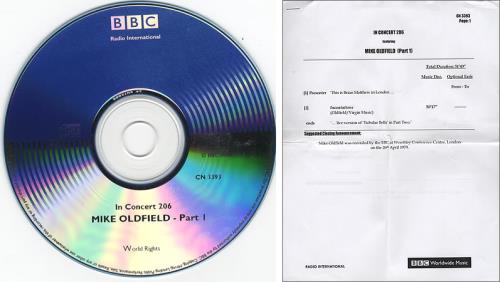 Mike Oldfield In Concert 206/207 2 CD album set (Double CD) UK OLD2CIN368225