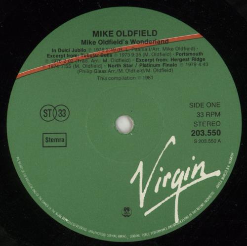 Mike Oldfield Mike Oldfield's Wonderland vinyl LP album (LP record) Dutch OLDLPMI80559