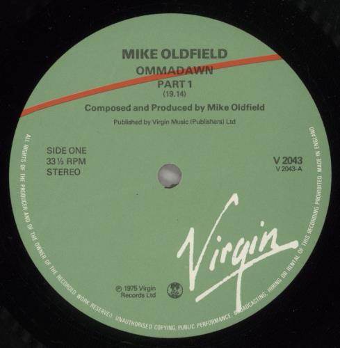 Mike Oldfield Ommadawn - 4th vinyl LP album (LP record) UK OLDLPOM389954