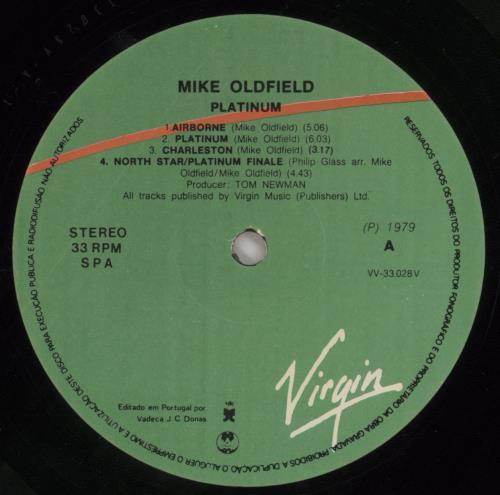 Mike Oldfield Platinum vinyl LP album (LP record) Portuguese OLDLPPL673840