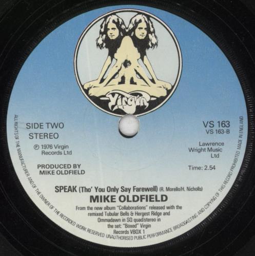 Mike Oldfield Portsmouth - Two Virgins Label 7" vinyl single (7 inch record / 45) UK OLD07PO622987