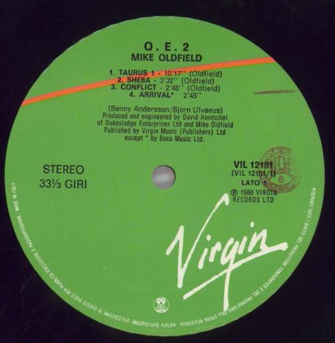 Mike Oldfield QE2 vinyl LP album (LP record) Italian OLDLPQE823094