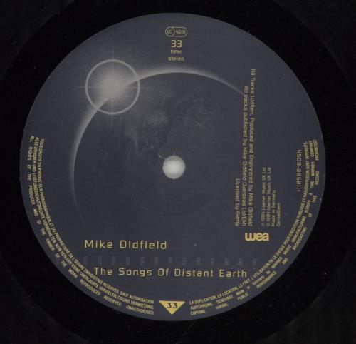 Mike Oldfield The Songs Of Distant Earth - VG vinyl LP album (LP record) German OLDLPTH878646