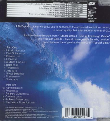 Mike Oldfield Tubular Bells 2003 DVD-Audio disc UK OLDADTU821792