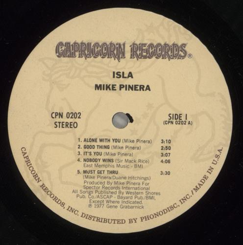 Mike Pinera Isla vinyl LP album (LP record) US QI7LPIS689855