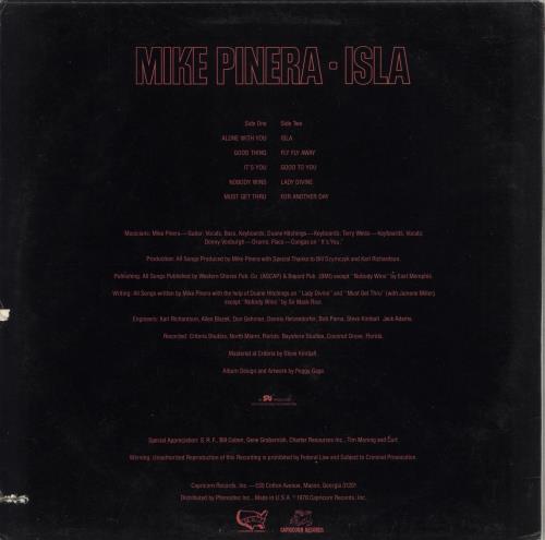 Mike Pinera Isla vinyl LP album (LP record) US QI7LPIS689855