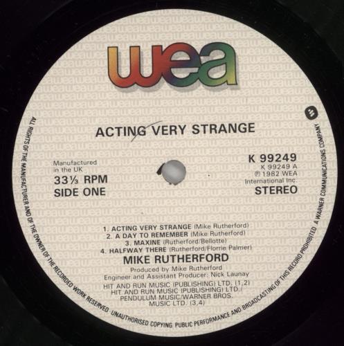 Mike Rutherford Acting Very Strange - Shrink vinyl LP album (LP record) UK MJ2LPAC864302