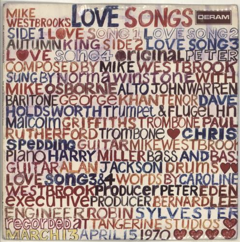 Mike Westbrook Love Songs - 1st vinyl LP album (LP record) UK WBKLPLO716673