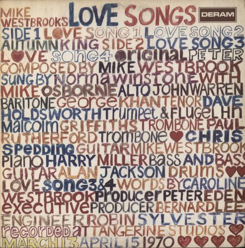 Mike Westbrook Love Songs - VG vinyl LP album (LP record) UK WBKLPLO860377