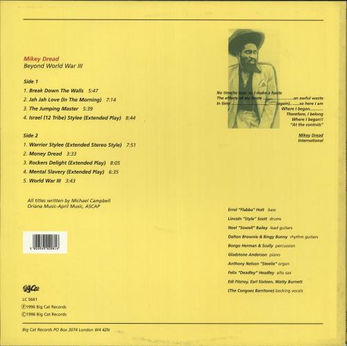 Mikey Dread Beyond World War III vinyl LP album (LP record) UK MWULPBE717891