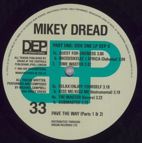 Mikey Dread Pave The Way (Parts 1 & 2) 2-LP vinyl record set (Double LP Album) UK MWU2LPA820366