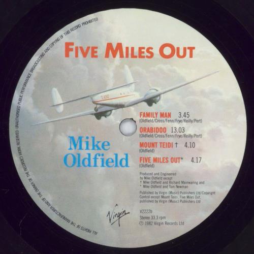 Mike Oldfield Five Miles Out shrink UK vinyl LP album (LP record) (825334)