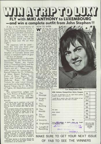 Miki Antony Chuckee + Competition Insert 7" vinyl single (7 inch record / 45) UK IKI07CH785604