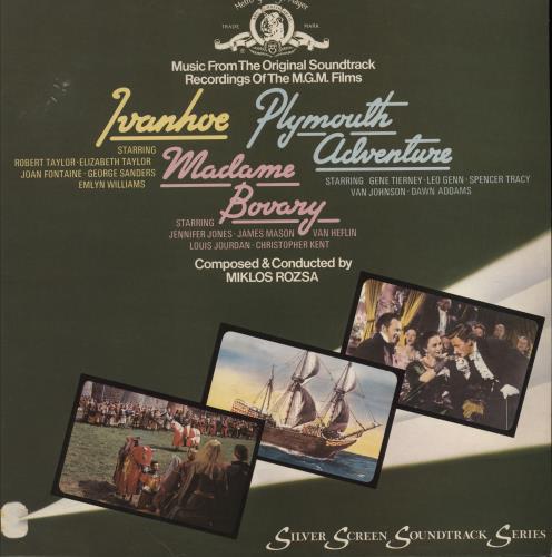Miklos Rozsa Ivanhoe / Plymouth Adventure / Madame Bovary vinyl LP album (LP record) UK RZ1LPIV776644