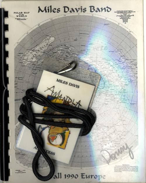 Miles Davis 1990 Tour - Europe + Laminated Pass Itinerary UK MDAITTO551061