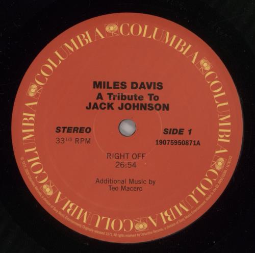 Miles Davis A Tribute To Jack Johnson vinyl LP album (LP record) UK MDALPAT874037