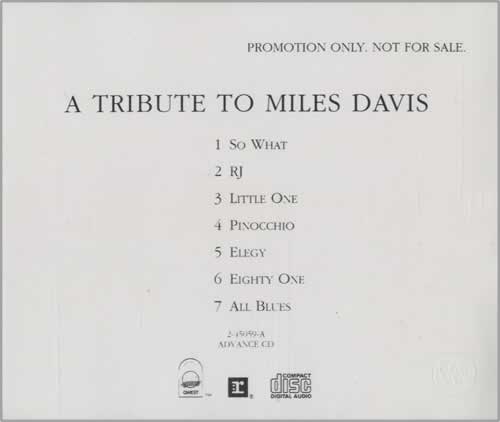 Miles Davis A Tribute To Miles Davis CD single (CD5 / 5") US MDAC5AT454938