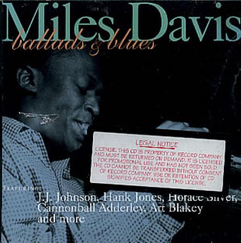 Miles Davis Ballads & Blues CD album (CDLP) US MDACDBA287140