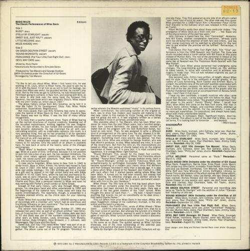Miles Davis Basic Miles - The Classic Performances Of Miles vinyl LP album (LP record) Dutch MDALPBA614608