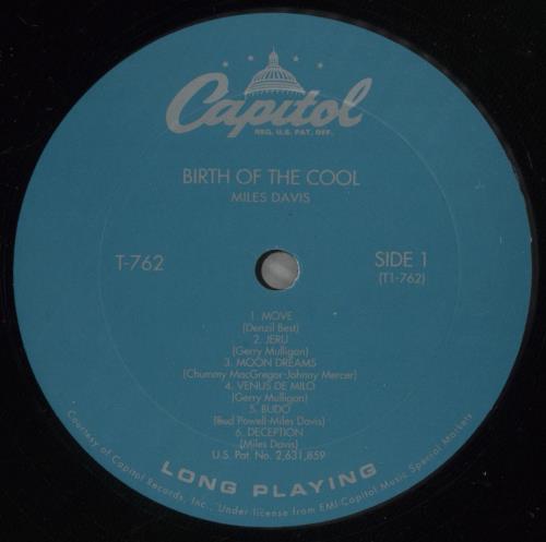 Miles Davis Birth Of The Cool vinyl LP album (LP record) US MDALPBI875548