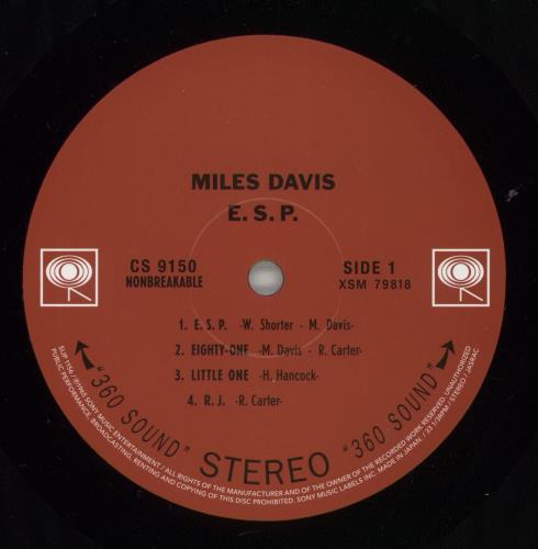 Miles Davis E.S.P. - 180 Gram Vinyl vinyl LP album (LP record) Japanese MDALPES865023