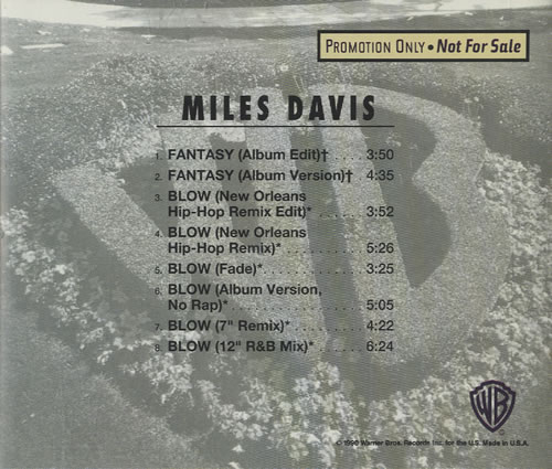 Miles Davis Fantasy/Blow CD single (CD5 / 5") US MDAC5FA453715