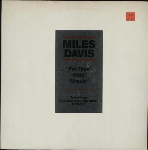 Miles Davis Fat Time / A�da / Ursula 12" vinyl single (12 inch record / Maxi-single) US MDA12FA325764