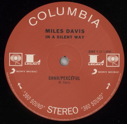 Miles Davis In A Silent Way - 180gm vinyl LP album (LP record) UK MDALPIN742214