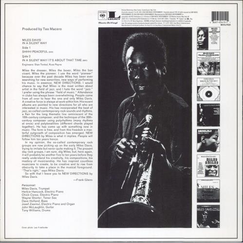 Miles Davis In A Silent Way vinyl LP album (LP record) Dutch MDALPIN804734